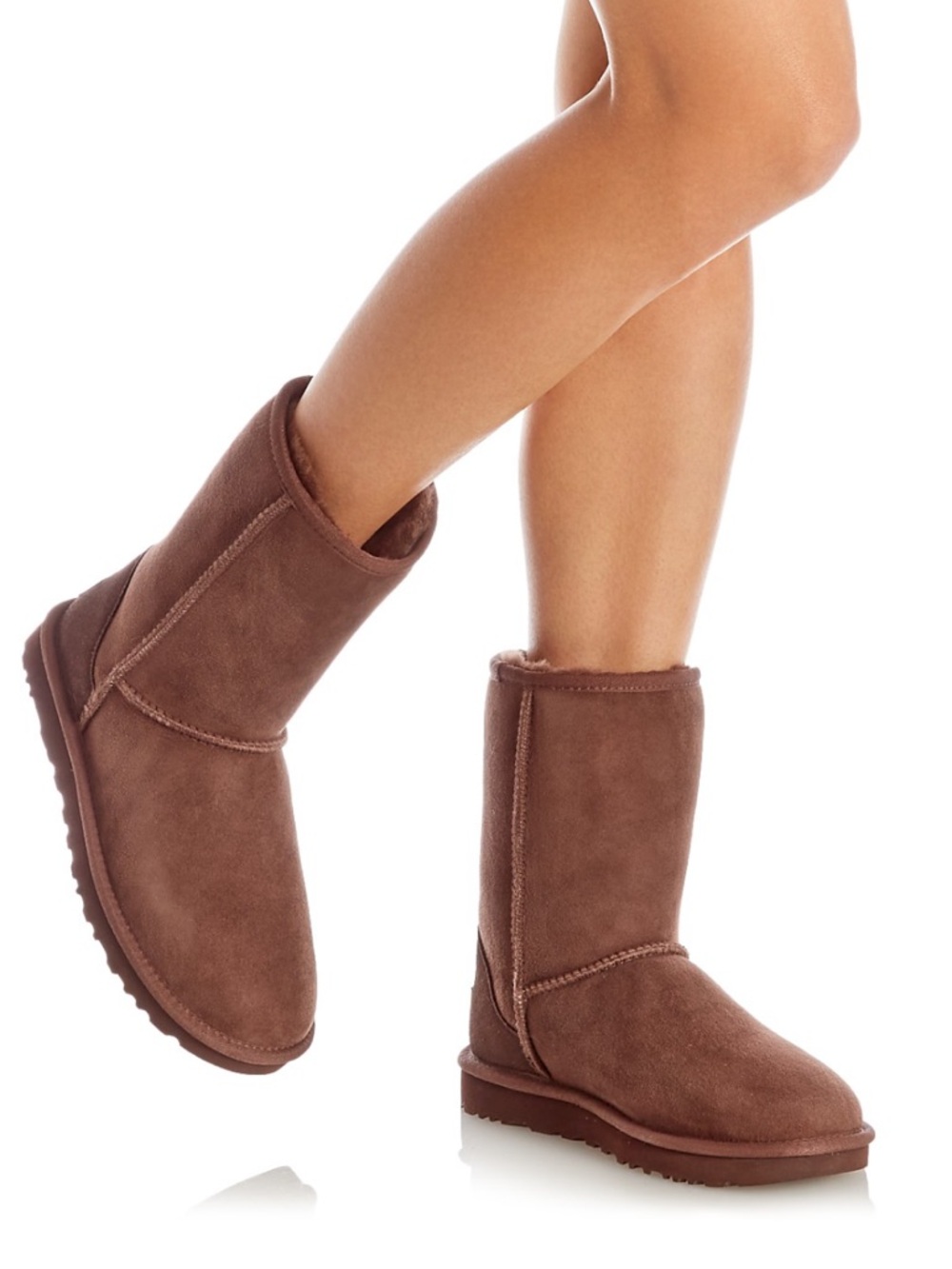 UGG Classic Short Shearling Boots - Dark Brown